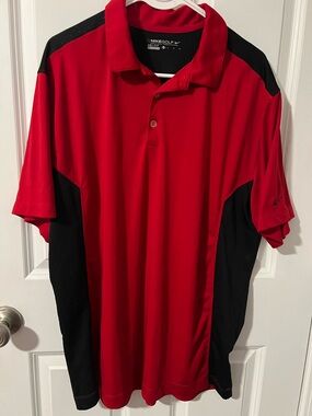 Nike Men’s Red and Black Golf Polo